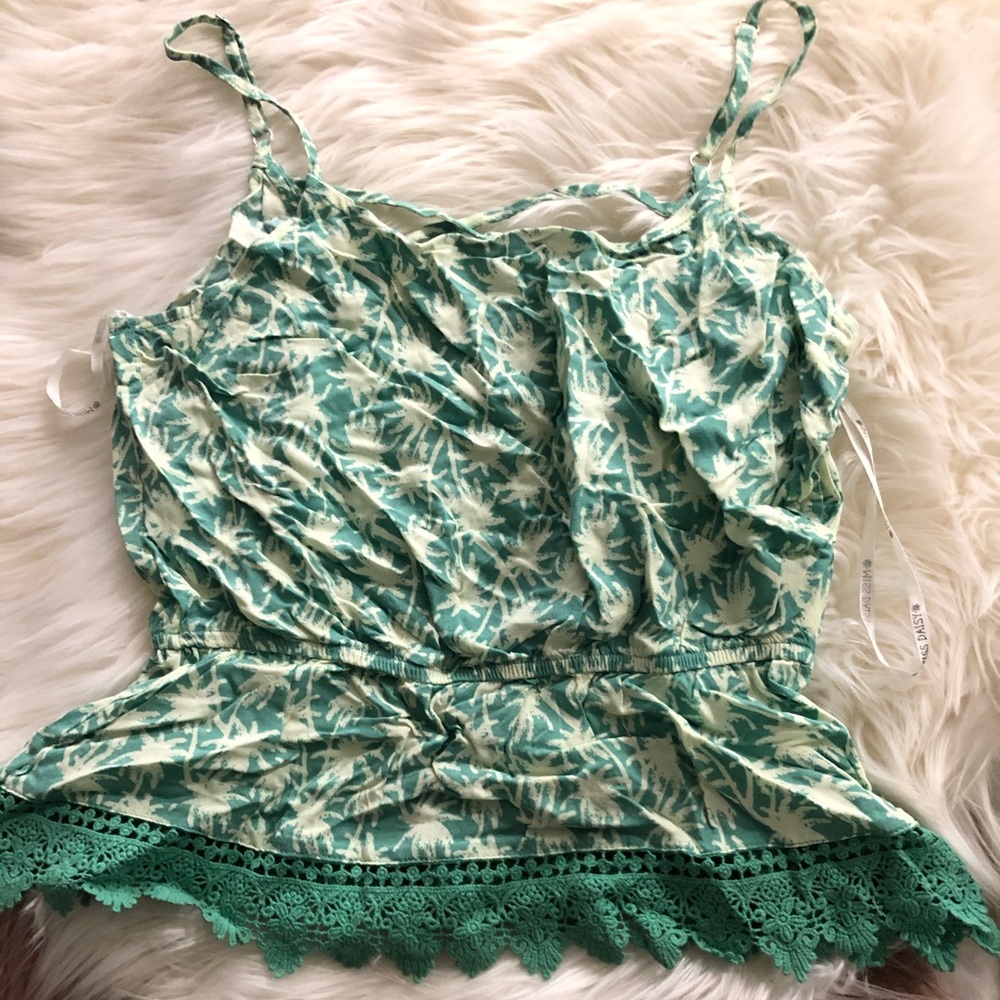 Palm tree print crop top
